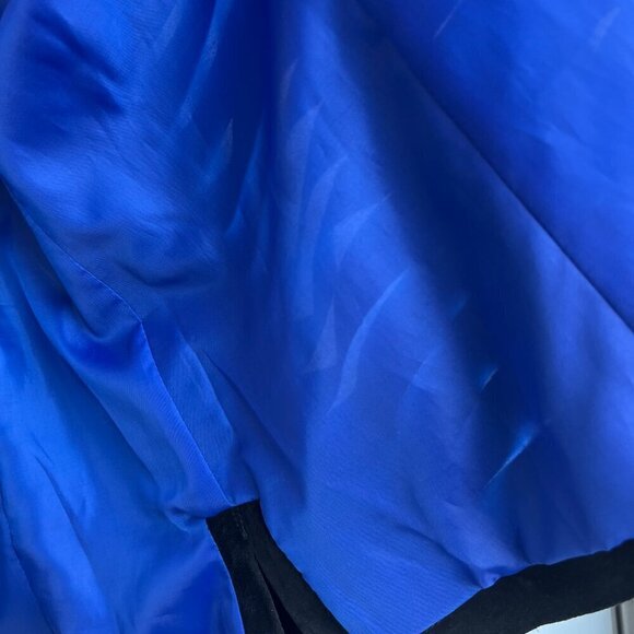 Dons Black Leather Jacket Blue Satin Lining Snap Closure M - Picture 12 of 16